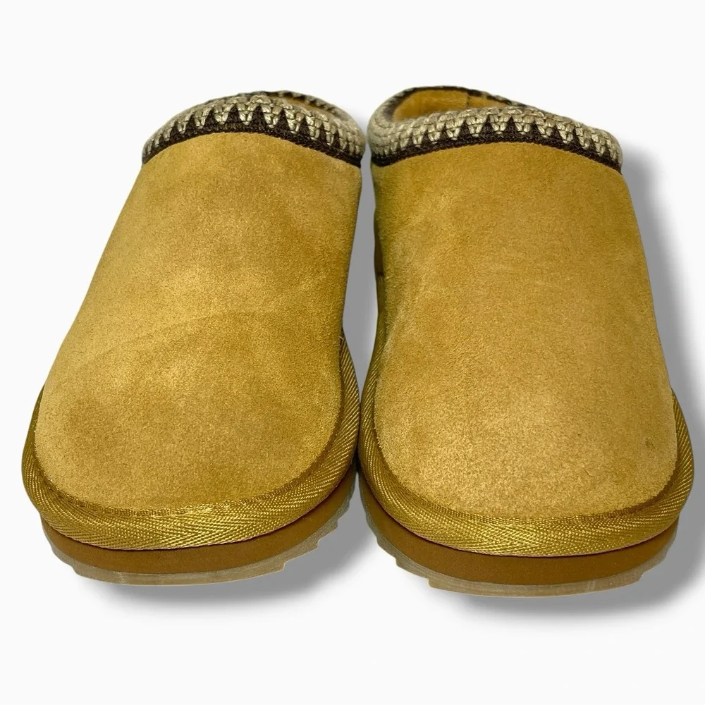 Lands End KIDS Suede Hearth Slippers Chestnut Size US 4M New With out Box